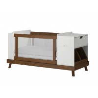 Berço Multifuncional de madeira e MDF MultiFun Com Grade de Tela